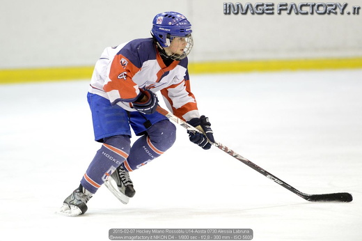 2015-02-07 Hockey Milano Rossoblu U14-Aosta 0730 Alessia Labruna